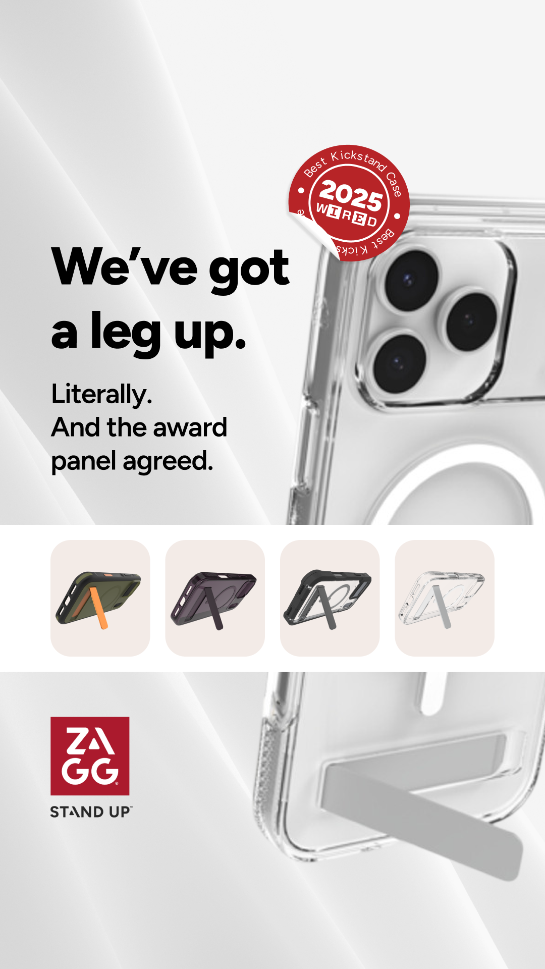 ZAGG We've got a leg up story static